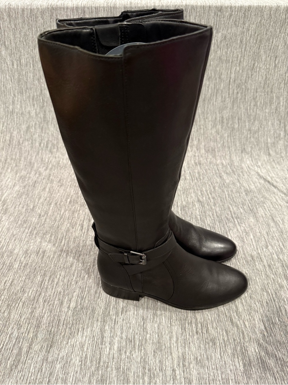 Naturalizer Rena Black Riding Boots with Buckle